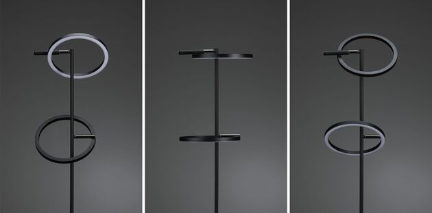 PAULMANN LED stojací svítidlo Odila měnitelná bílá 2x10,4W černá mat, chrom