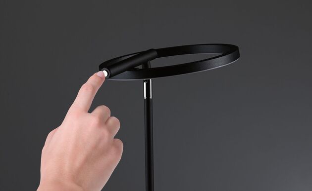 PAULMANN LED stolní lampa na psací stůl Odila měnitelná bílá 10,4W černá mat, chrom