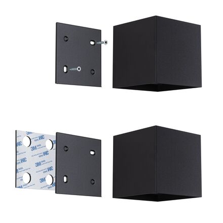 PAULMANN LED nabíjecí nástěnné svítidlo Nyara IP44 3000K 100x100mm 2x1W černá