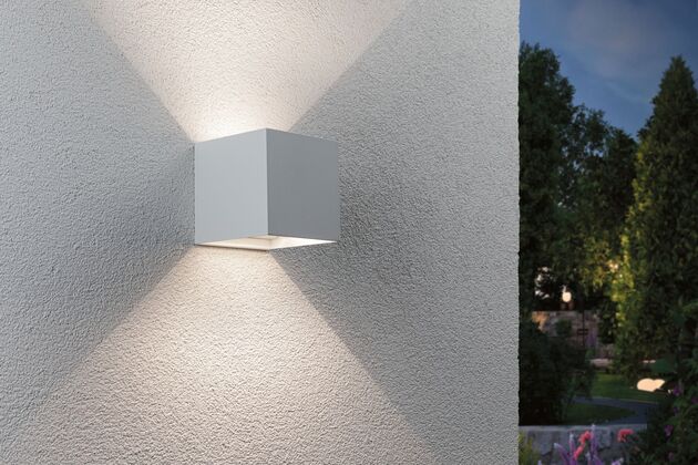 PAULMANN LED nabíjecí nástěnné svítidlo Nyara IP44 3000K 100x100mm 2x1W bílá