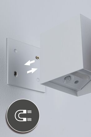 PAULMANN LED nabíjecí nástěnné svítidlo Nyara IP44 3000K 100x100mm 2x1W bílá