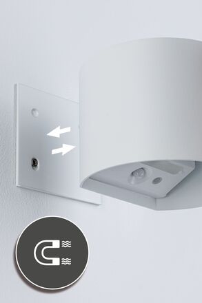 PAULMANN LED nabíjecí nástěnné svítidlo Nyora IP44 3000K 135x120mm 2x1W bílá