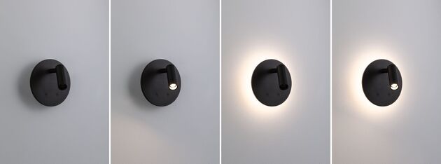 PAULMANN LED nabíjecí nástěnné svítidlo Kiora 2700K / 3,7V 0,6W / 0,7W stmívatelné černá