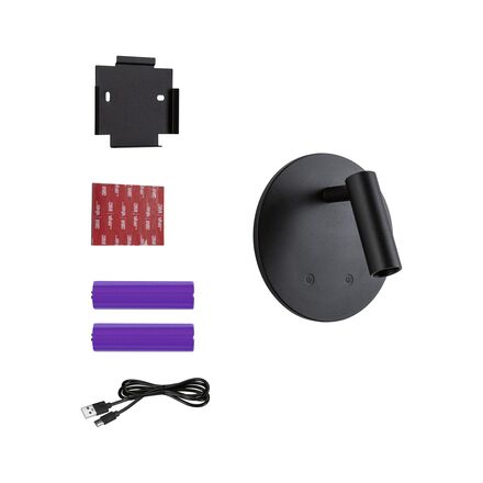 PAULMANN LED nabíjecí nástěnné svítidlo Kiora 2700K / 3,7V 0,6W / 0,7W stmívatelné černá