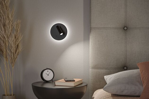 PAULMANN LED nabíjecí nástěnné svítidlo Kiora 2700K / 3,7V 0,6W / 0,7W stmívatelné černá