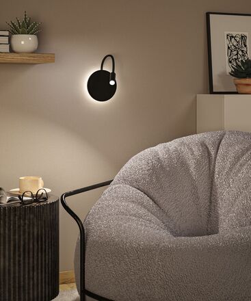 PAULMANN LED nabíjecí nástěnné svítidlo Miora 2700K / 3,7V 0,6W / 0,7W stmívatelné černá