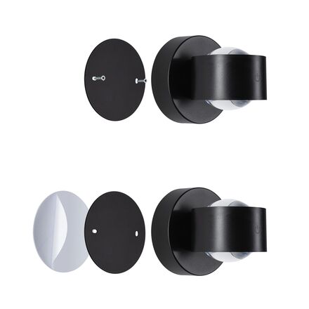 PAULMANN LED nabíjecí nástěnné svítidlo Zorik IP44 stmívatelné 2700K 100mm 2x1,1W černá