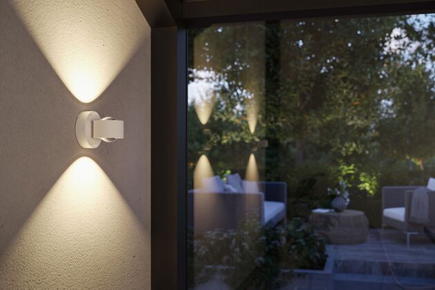 PAULMANN LED nabíjecí nástěnné svítidlo Zorik IP44 stmívatelné 2700K 100mm 2x1,1W bílá