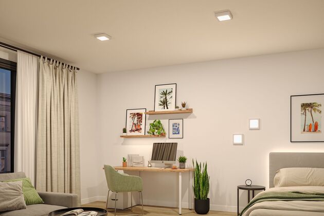 PAULMANN LED Panel Abia 2 White Select soumrakové a pohybové čidlo (HF) hranaté 170x170mm 9,5W 2700 - 4000K bílá