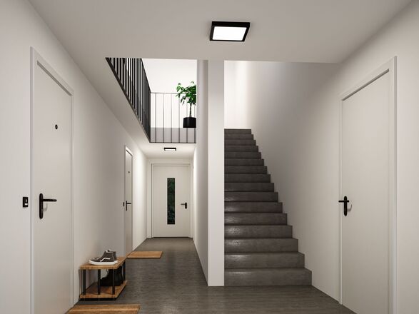 PAULMANN LED Panel Abia 2 White Select soumrakové a pohybové čidlo (HF) hranaté 300x300mm 14W 2700 - 4000K černá