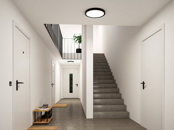 PAULMANN LED Panel Abia 2 White Select soumrakové a pohybové čidlo (HF) kruhové 400mm 16W 2700 - 4000K černá