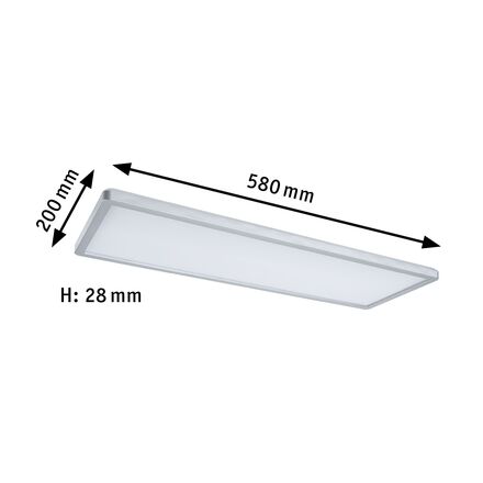PAULMANN LED Panel Atria Shine White Select IP44 hranaté 560x200mm 15,2W 3000 - 6500K matný chrom