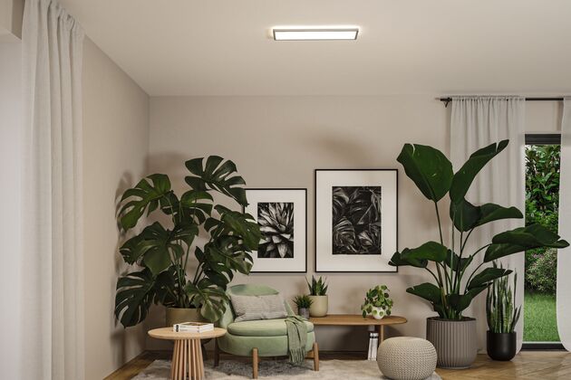 PAULMANN LED Panel Atria Shine White Select IP44 hranaté 560x200mm 15,2W 3000 - 6500K matný chrom