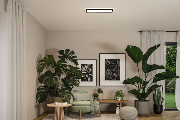 PAULMANN LED Panel Atria Shine White Select IP44 hranaté 560x200mm 15,2W 3000 - 6500K černá