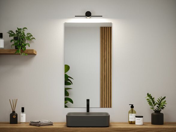 PAULMANN LED svítidlo k zrcadlu Sava IP44 3000K 230V 4,2W černá mat