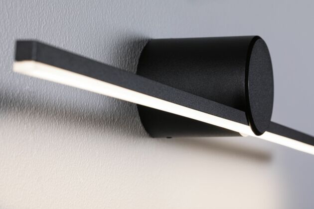 PAULMANN LED svítidlo k zrcadlu Sava IP44 3000K 230V 13,5W černá mat