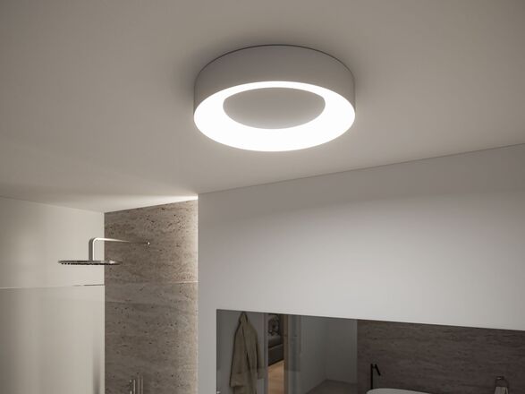 PAULMANN LED stropní svítidlo Smart Home Zigbee 3.0 Casca IP44 RGBW+ 230V 20W hliník mat