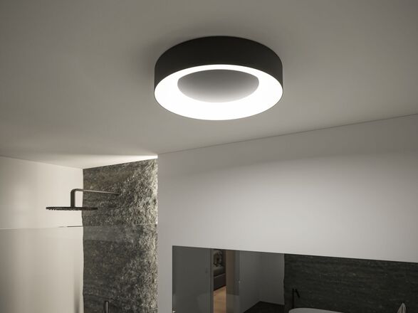 PAULMANN LED stropní svítidlo Smart Home Zigbee 3.0 Casca IP44 RGBW+ 230V 20W černá mat