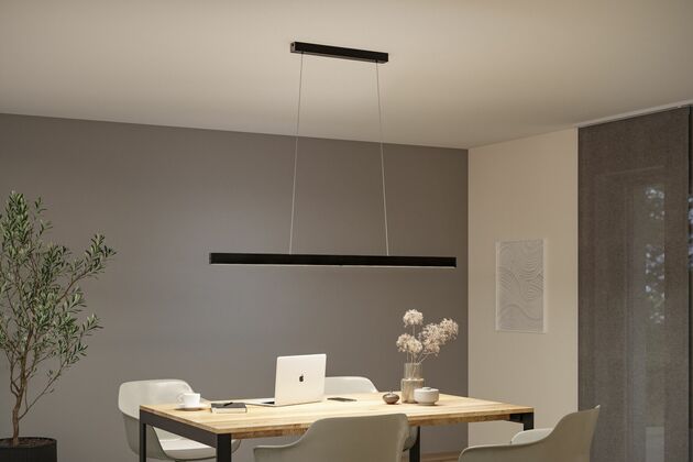 PAULMANN LED závěsné svítidlo s bezdotykovým ovládáním Aptare 2700K 16,5W černá stmívatelné