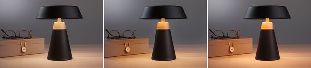 PAULMANN Nabíjecí bateriové svítidlo Lirox IP44 CCT černá/šampaň