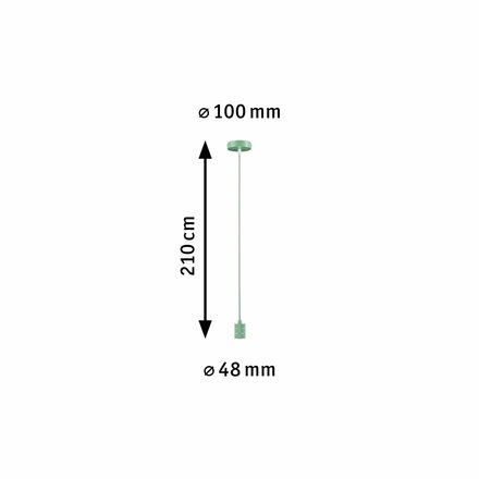 PAULMANN Neordic závěsné svítidlo Tilla E27 max. 60W světle zelená stmívatelné kov