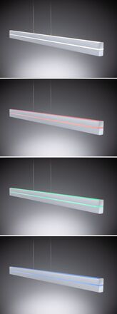 PAULMANN LED závěsné svítidlo Raiko RGBW+ stmívatelné / 19W / 6W stříbrná mat