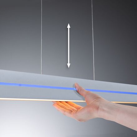 PAULMANN LED závěsné svítidlo Raiko RGBW+ stmívatelné / 19W / 6W stříbrná mat