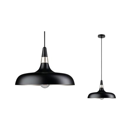 PAULMANN Závěsné svítidlo Juna E27 max. 20W černá mat/šampaň stmívatelné kov