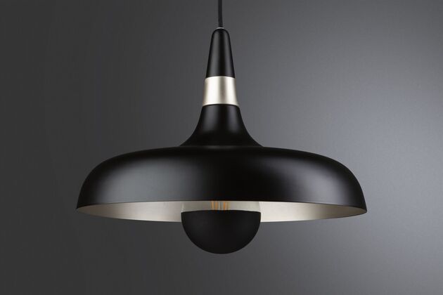 PAULMANN Závěsné svítidlo Juna E27 max. 20W černá mat/šampaň stmívatelné kov