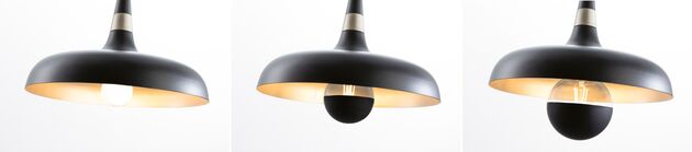 PAULMANN Závěsné svítidlo Juna E27 max. 20W černá mat/šampaň stmívatelné kov