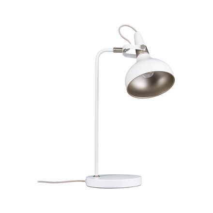 PAULMANN Stolní lampa Juna E14 max. 20W bílá mat, šampaň kov