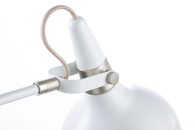 PAULMANN Stolní lampa Juna E14 max. 20W bílá mat, šampaň kov