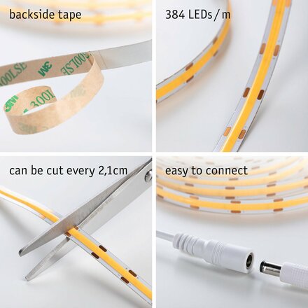 PAULMANN SimpLED LED Strip Full-Line COB kompletní sada 3m 11W 384LEDs/m 3000K 12VA