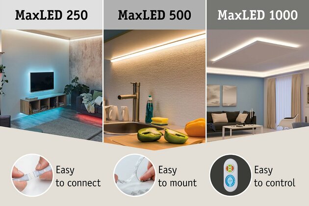 PAULMANN MaxLED 500 LED Strip Smart Home Zigbee s krytím základní sada 3m IP44 17W 60LEDs/m měnitelná bílá 36VA