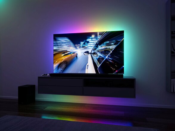 PAULMANN EntertainLED USB LED Strip osvětlení TV 65 Zoll 2,4m 4W 60LEDs/m RGB+