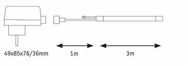 PAULMANN SimpLED LED Strip Venkovní základní sada 3m IP44 19,5W 72LEDs/m RGB