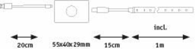 PAULMANN LED Strip na baterie 1m 1,4W 140lm/m 3000K