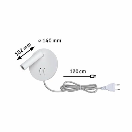 PAULMANN LED nástěnné svítidlo Tabari 4 W/ 1,4 W bílá/chrom, kov 789.18