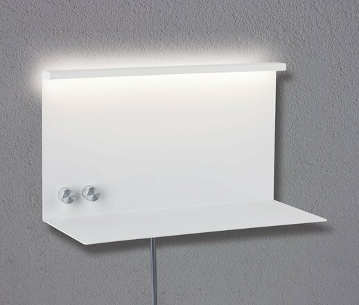 PAULMANN LED nástěnné svítidlo Ablage Jarina 4,5 W/ 1,6 W bílá/dřevo, kov/umělá hmota 789.19