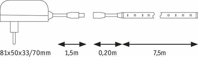 Paulmann SimpLED Strip Set 7,5m 20W teplá bílá s krytím 789.73 P 78973