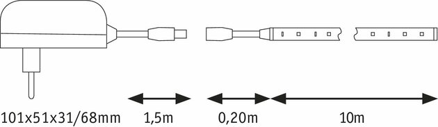 Paulmann SimpLED Strip Set 10m 22W teplá bílá s krytím 789.74 P 78974