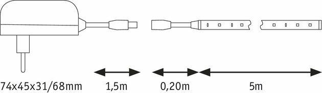 Paulmann SimpLED Strip Set 5m 17W denní bílá s krytím 789.75 P 78975