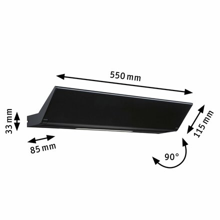 PAULMANN LED nástěnné svítidlo 3-krokové-stmívatelné Ranva 2700K / 230V 13 / 1x2W stmívatelné černá mat