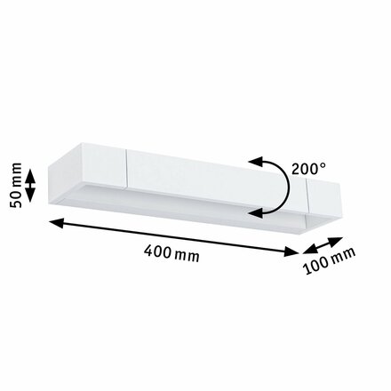 PAULMANN LED nástěnné svítidlo 3-krokové-stmívatelné Lucille IP44 2700K 230V 11,5W stmívatelné bílá