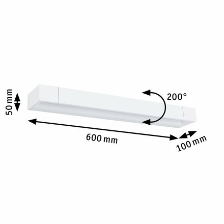 PAULMANN LED nástěnné svítidlo 3-krokové-stmívatelné Lucille IP44 2700K 230V 18W stmívatelné bílá