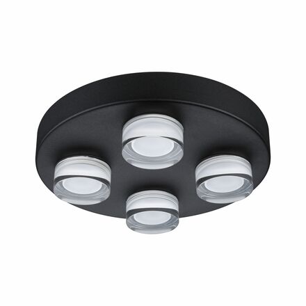 PAULMANN Selection Bathroom stropní svítidlo Kame IP44 3000K 230V 4x4,2W černá