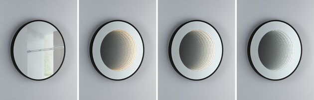PAULMANN LED zrcadlo s osvětlením Miro IP44 měnitelná bílá 230V 11,5W zrcadlo/černá mat