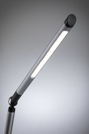 PAULMANN LED stolní lampa na psací stůl 3-krokové-stmívatelné flexibilní rameno CCT 9,5W stříbrná mat