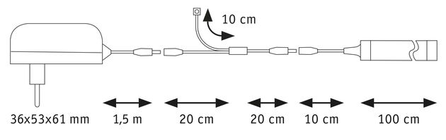 PAULMANN SimpLED LED Strip Delta kompletní sada 1m s krytím 4,5W 660lm/m 3000K