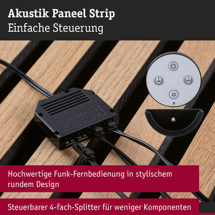 PAULMANN LED Strip Akustický Panel základní sada 2,4m RGB černá
